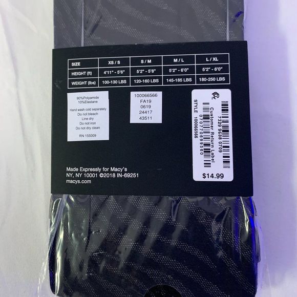 Inc International Concepts Zebra Tights- Black SIZE: XS/S - Picture 4 of 5